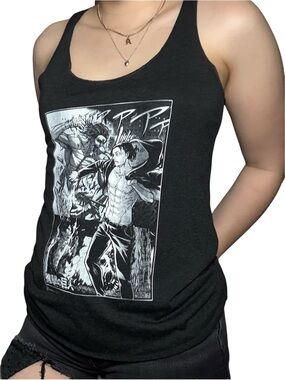 NWOT Charcoal Gray Attack on Titan Graphic Tank Top Extra Small